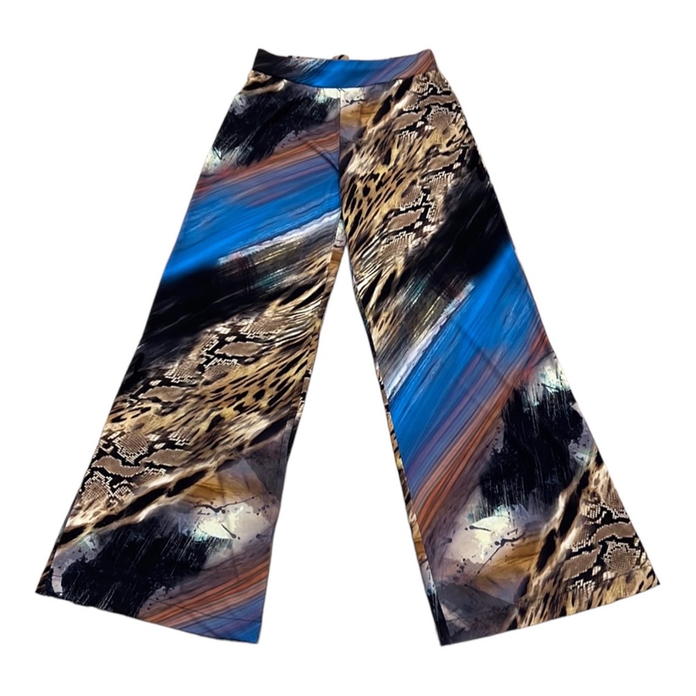Julian Chung Mix Print Wide Leg Pants